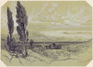 Genezzano, 17 mei 1838 door Edward Lear